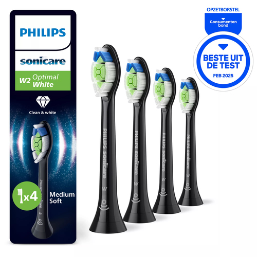 Philips Sonicare Optimal White HX6064/88 Zwart (4 stuks), afbeelding 3
