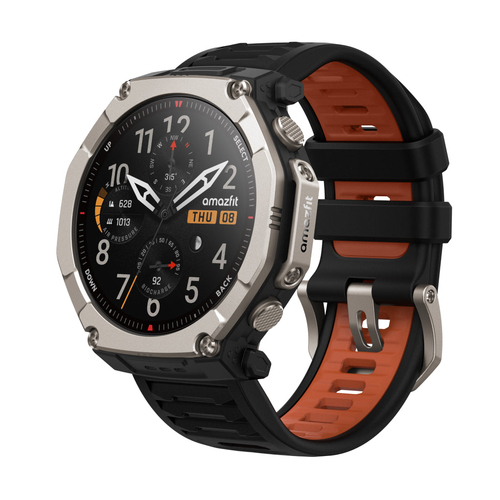 Amazfit T-Rex Ultra 2 129,5 cm (51") AMOLED 51 mm Цифровой 480 x 480 пикселей Сенсорный экран Титановый Wi-Fi GPS (спутниковый)