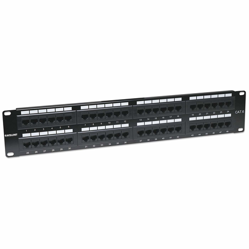 Intellinet Panneau de brassage Cat6, UTP, 48 ports, 2U, noir imagen 2