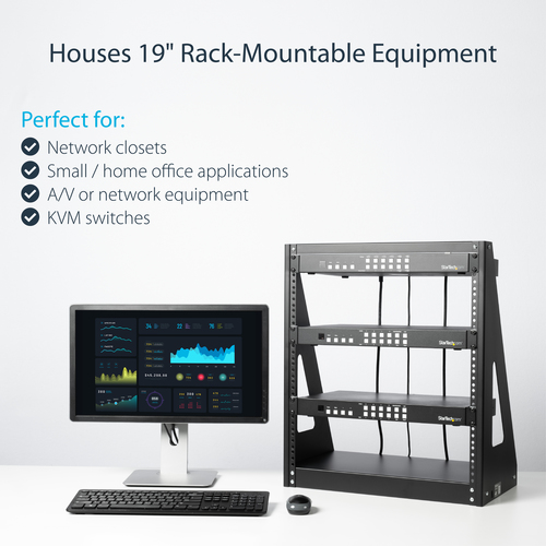 StarTech.com 12U 2-Post Open Frame Desktop Server Rack – image 9