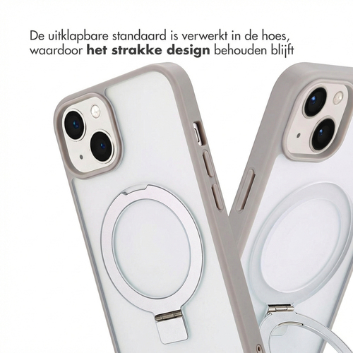 Accezz Ring Stand Backcover met MagSafe iPhone 14 - Grey, afbeelding 5