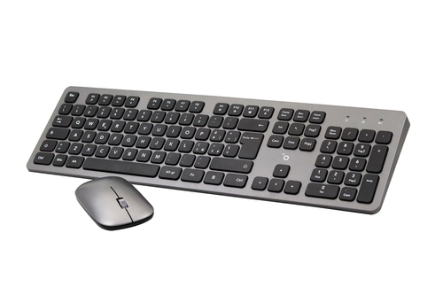 IOPLEE CWC340G-881G keyboard Mouse included Universal RF Wireless QWERTY Black, Grey – image 3