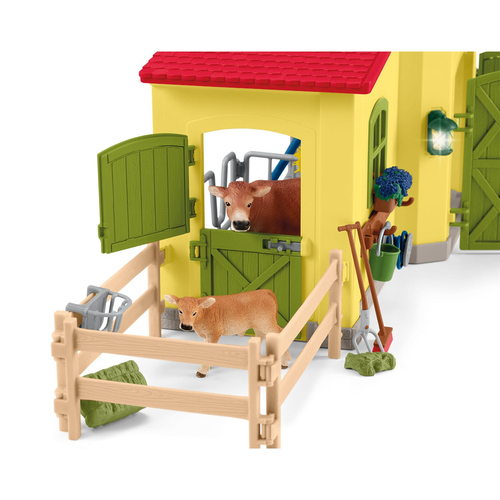 Schleich Farm World - Grote stal, geel speelfiguur, afbeelding 9