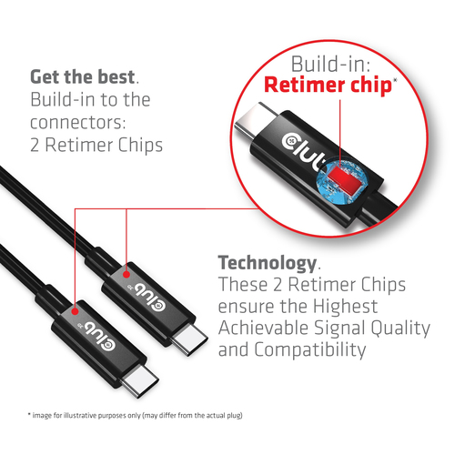 Club 3D USB-C 4 Gen 3x2 kabel, afbeelding 7