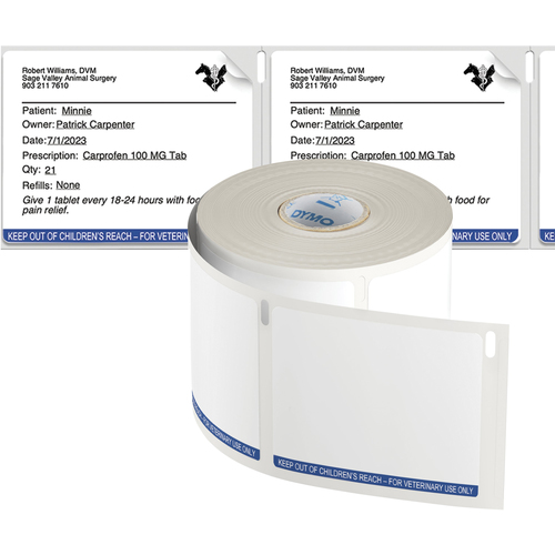 Dymo Labelwriter Veterinary Prescription Easy-Peel 400 Labels (Pack 6) - image 4
