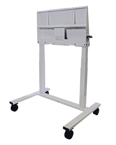 SMART ELECTRIC HEIGHT ADJUSTABLE FLOOR STAND, FSE-510-W, UL LISTED, WHITE