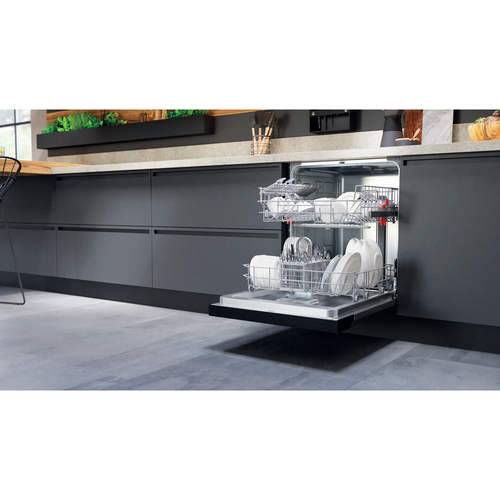 Hotpoint H3BL626BUK Semi Integrated Full Size Dishwasher - Black Control Panel with Fixed Door Hinge Kit - E Rated, Black - image 4
