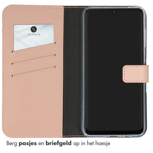 Selencia Echt Lederen Bookcase Samsung Galaxy A55 - Dusty Pink, afbeelding 3