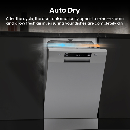 Hisense HS523C15XUK Slimline Freestanding Dishwasher - Stainless Steel – image 5