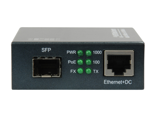 LevelOne RJ45 to SFP Gigabit Media Converter, PoE PSE – image 3