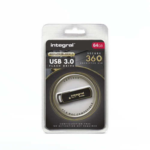 Integral 64GB USB3.0 DRIVE SECURE360 BLACK SECURELOCK2 AES 256BIT SOFTWARE ENCRYPTION – image 7