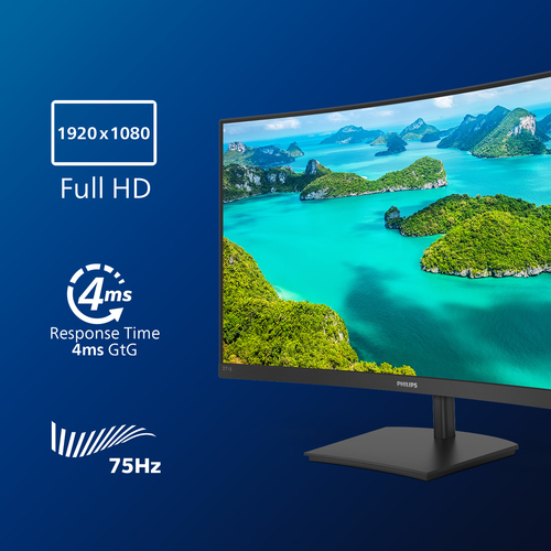 Philips E Line 271E1SCA/00 27" Curved Full HD 4ms Built in Speakers Monitor - image 3