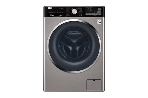 LG F14WD107TH6 washer dryer Freestanding Front-load Black, Stainless steel