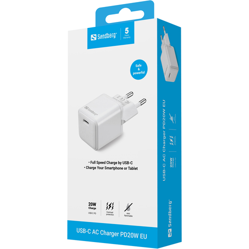 Sandberg USB-C AC Charger PD20W EU – image 5