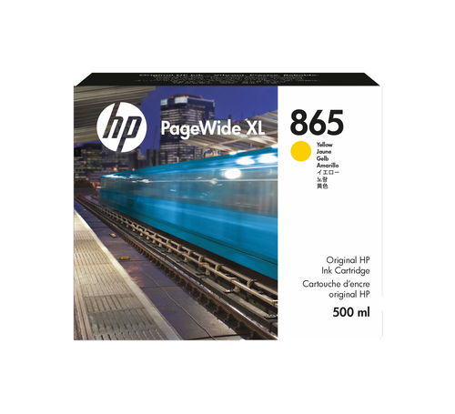 HP 865 500-ml Yellow PageWide XL Ink Cartridge – image 1