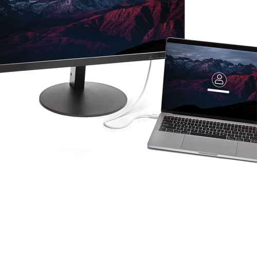 StarTech.com Cable Thunderbolt 3 Pasivo 50cm - 40Gbps - PD 100W - Vídeo 4K/5K - Cable Thunderbolt - Certificado Thunderbolt - Compatible USB4 / Modo Alt DP - Thunderbolt 4 - USB 3.2 - USB-C - Blanco