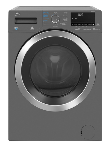 Beko WDR8540141G стирально-сушильная машина Отдельно стоящий Фронтальная загрузка Графит