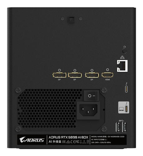 GIGABYTE AORUS RTX 5090 AI BOX Tarjeta Gráfica – 32 GB GDDR7, 512 bits, PCI-E 5.0, frecuencia de núcleo 2407 MHz, 3 x DP 2.1, 1 x HDMI 2.1, GV-N5090IXEB-32GD 1.0