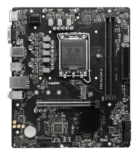 Msi Pro H610M-E DDR4 Motherboard, Black - image 2