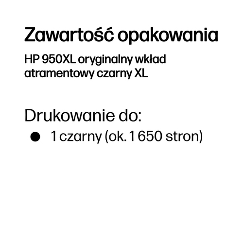 HP 950XL oryginalny wkład atramentowy czarny XL (CN045AE)
