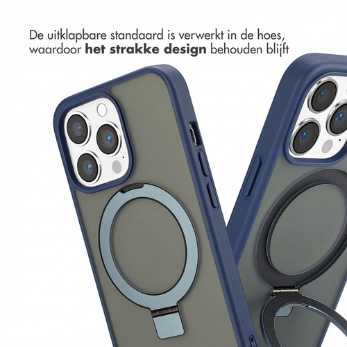 Accezz Ring Stand Backcover met MagSafe iPhone 13 Pro Max - Blue, afbeelding 5