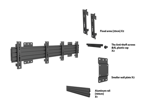 Multibrackets 7000 soporte para pantalla de señalización 81,3 cm (32") Negro