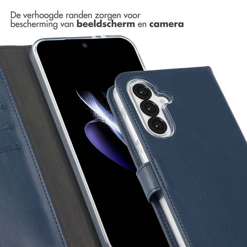 Selencia Echt Lederen Bookcase Samsung Galaxy A56 - Blauw, afbeelding 4