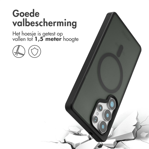 Accezz Rugged Frosted MagSafe Backcover voor Samsung Galaxy S25 Ultra Telefoonhoesje Zwart, afbeelding 5