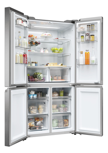 Haier HCR5919ENMP American-Style Fridge Freezer - Platinum Inox, Silver/Grey - image 5