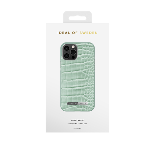iDeal of Sweden Atelier Case iPhone 12 PRO MAX Mint Croco – image 1