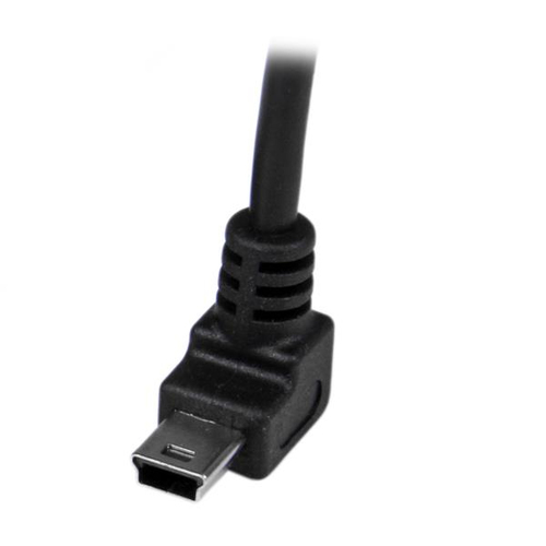 StarTech.com 1m Mini USB Cable Cord - A to Up Angle Mini B - Up Angled Mini USB Cable - 1x USB A (M), 1x USB Mini B (M) - Black (USBAMB1MU) USB-kabel 1m Sort – billede 4