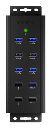 ICY BOX 7-Port - USB 30 USB-Hubs - USB 32 - 7 - Schwarz – Foto 6 von 11