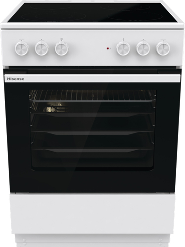 Hisense The H2CC8617WB cooker features a spacious 71 litre oven and fast heating glass ceramic hob for effortless cooking. With a soft close door, easy steam cl