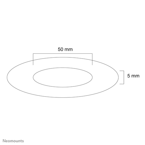 Neomounts Ceiling mount cover for FPMA-C100  FPMA-C100SILVER 50 mm diameter - Black - mounting component - Max - recommended for – Foto 2 von 2