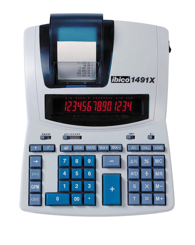Rexel Thermal Printing Calculator Ibico 1491X Professional 14-digit