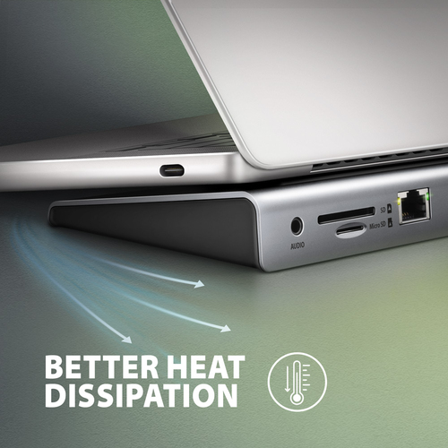 AXAGON Triple 4K Display SuperSpeed USB-C Hub USB-Hubs - USB 32 - 11 - Grau – Foto 11 von 11