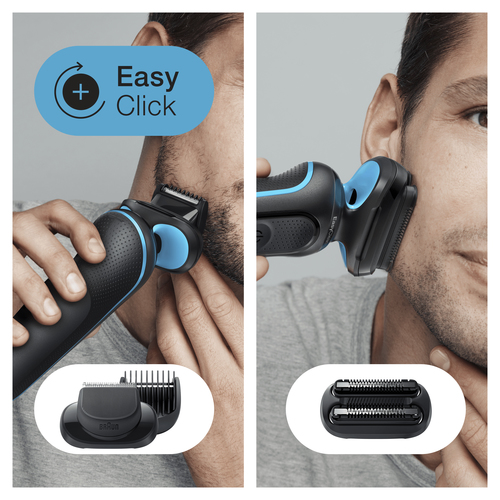 Braun Series 5 50-M1850s Foil shaver Trimmer Black, Blue – image 9