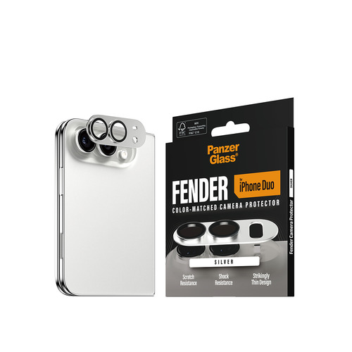 PanzerGlass ® Fender Camera Lens Protector Silver iPhone Duo Doorzichtige schermbeschermer Apple 1 stuk(s)
