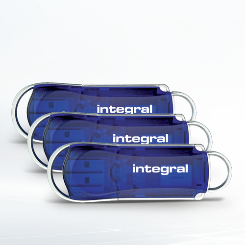 Integral 32GB 3PK USB2.0 DRIVE COURIER BLUE ETAIL – image 1