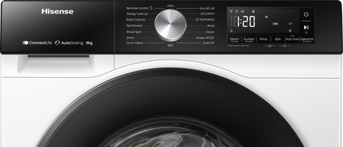 Hisense Washing machine (8 kg) with Auto Dosing, Auto Wash, and steam hygiene program for easier and more precise laundry care. Quick cycles and Wi Fi control a – image 5