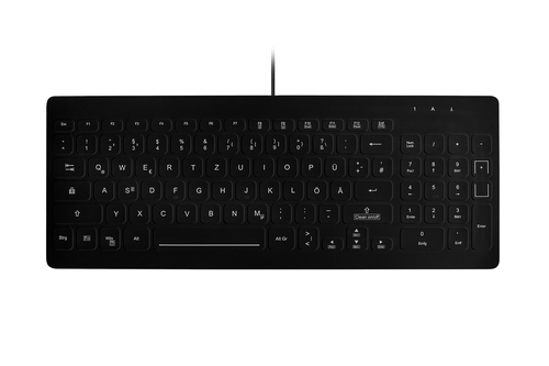 Contour Design Active Key AK-CB7012F-U1-B/NOR клавиатура Медицина USB QWERTY Северные страны Черный