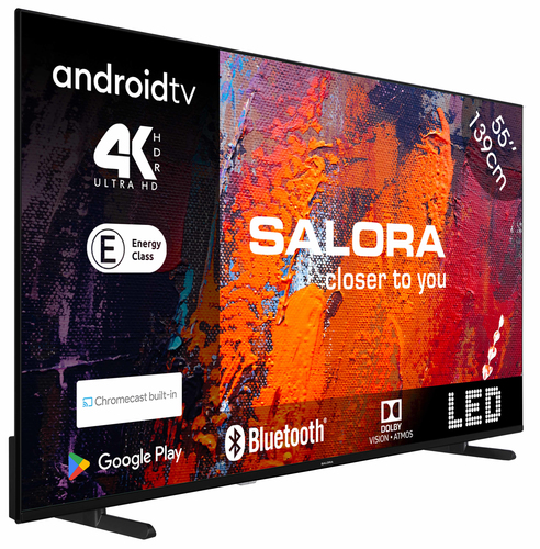 Salora 55UA550 TV 139.7 cm (55") 4K Ultra HD Smart TV Wi-Fi Black 250 cd/m² – image 2