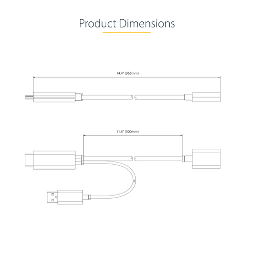 StarTech.com 1ft (30cm) HDMI to DisplayPort Adapter, Active 4K 60Hz HDMI Source to DP Monitor Adapter Cable, USB Bus Powered, HDMI 2.0 to DisplayPort Converter for Laptops/PC - Supports HDR and Ultrawide Displays (128-HDMI-DISPLAYPORT) Videoadapterkabel 3 – billede 7