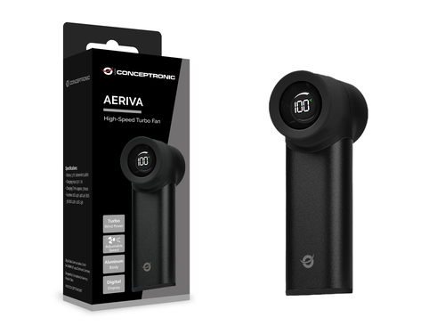 Conceptronic AERIVA02B High-Speed Turbo Fan, Aluminum Body – image 3