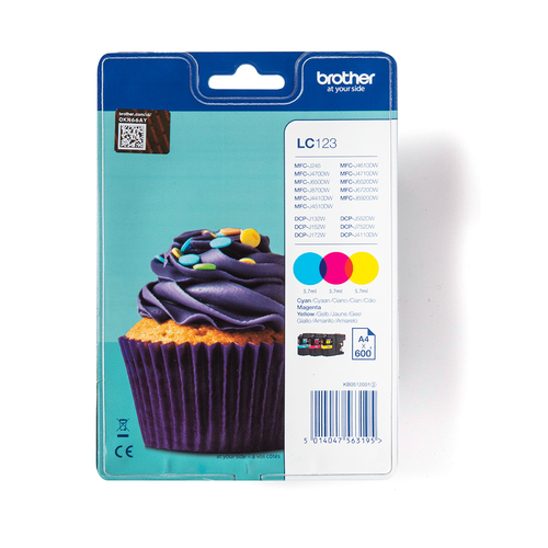 Original Brother LC123 Ink cartridge Multipack (C/M/Y) - image 1