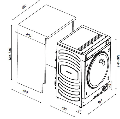 Haier HWDB10B14858U1UK washer dryer Built-in Front-load – image 8