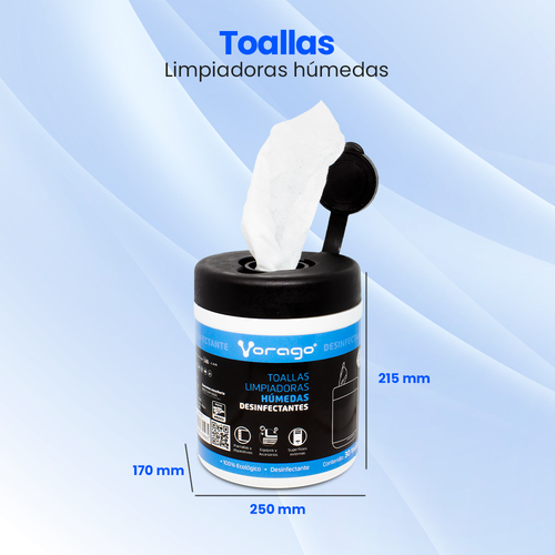 Toallas desinfectantes VORAGO CLN-107