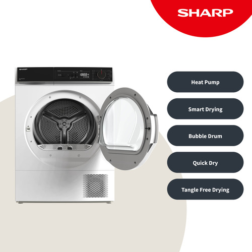 Sharp KD-NHA0S6GW1D-EN tumble dryer – image 3