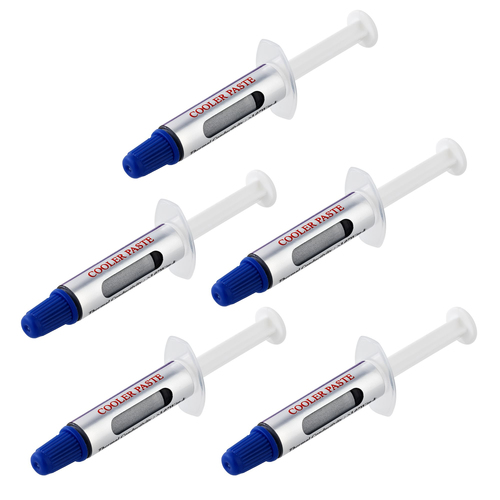 StarTech.com Thermal Paste, High Performance Thermal Paste, Pack of 5 Re-sealable Syringes (1.5g / each), Metal Oxide Heat Sink Compound, CPU Thermal Paste, Thermal Glue, RoHS / CE - GPU Grease Kølepasta 5-pack Grå 1.5 g – billede 2