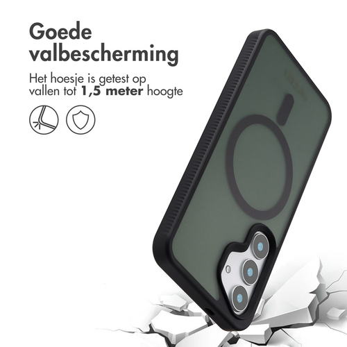 Accezz Rugged Frosted MagSafe Backcover voor Samsung Galaxy S25 Telefoonhoesje Zwart, afbeelding 5